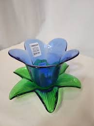 Studio Nova Blue Tulips & Green Base Candle Holder RCD ...