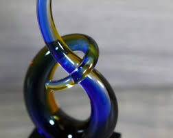 Custom Engraved Sunset Loop Art Glass Award ,abstract Glass Sculpture, Glass Sculpture ,art Glass Decor, Great for Home Decor - Etsy