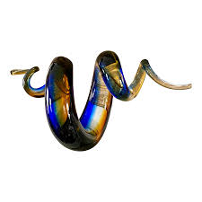 1960s Twisted Murano Glass Sculpture | Chairish
