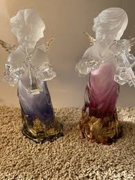 Beautiful Acrylic Angels Playing Violin And Horn Detailed 9 ...
