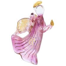 Glass Angel Christmas Ornaments | Purple Angel Ornament