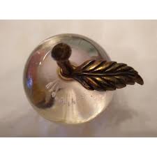 Early 20th Century Vintage Apple Shaped Blown Glass Paperweight | Chairish