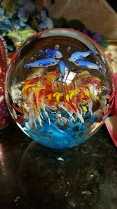 BEAUTIFUL Murano Glass Globe Ball COLORFUL DOLPHIN ...
