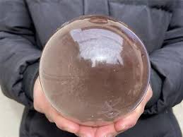 3.76LB TOP Natural smoky citrine Quartz ball carved Crystal ...