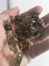 18” glass bead necklace | eBay