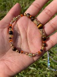 Tiger's Eye Beaded Bracelet - Etsy