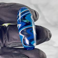 Handcrafted Borosilicate Glass Palm Stone: Heady Fidget ...