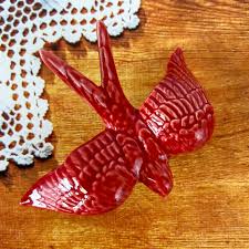 Red Ceramic Swallow Made in Portugal in Size M (13x9cm) - Etsy