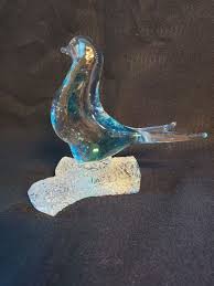 Vintage Italian Murano Dove Bird On Branch Art Glass ...