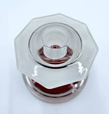 Art Deco Glass Candle Holder Octogonal Vintage | eBay