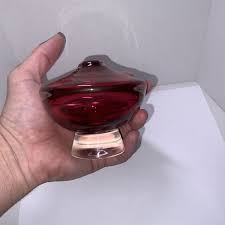 Vintage Transparent Red & Clear Hand Blown Art Glass ...