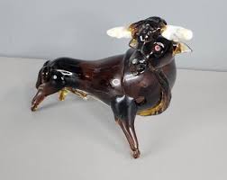 Murano Glass Bull - Etsy