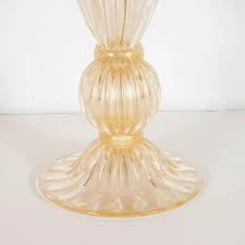 Modernist Reeded Translucent Glass With 24-Karat Gold Flecks ...