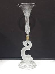 Antique 19th C Baccarat France Glass 22" Centerpiece Dolphin ...