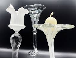 Murano – Set of Three Blown Glass Candlesticks - Etsy