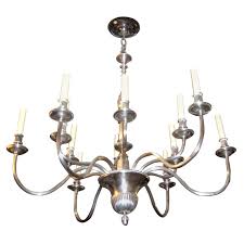 Silver Plated Chandelier For Sale at 1stDibs