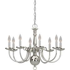 Volume Lighting 8-Light Brushed Nickel Vintage Chandelier V3558-33 at Lowes.com