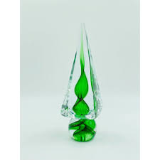 Mid 20th Century Green Swirl Murano Glass Christmas Tree ...