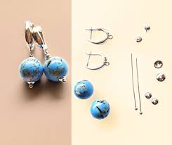 EARRINGS MAKING KIT for 1 Pair of Stunning Blue Shell and Resin Earrings, Perfect Gift for Some-on Crafty. - Etsy