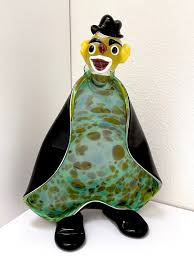 Murano Glass Clown Dish Sculpture Retro Italian Blown Art ...