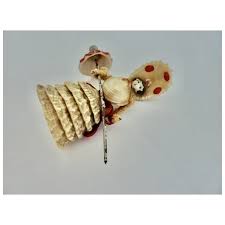 Rare Antique SEA SHELL Miniature Edwardian DOLL w Parasol ...