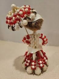 Vintage Safety Pin Bead Doll With Parasol | eBay