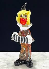 Vintage Murano Italy Hand Blown Art Glass Clown 10” Accordion 1950s-1960s | eBay