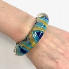 Artisan Glass Cuff Bracelet - Etsy