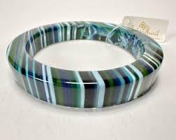 Jackie Brazil "tiger" Liquorice Allsorts With Cat Eye Spring Colour 5cm Bangle - Etsy