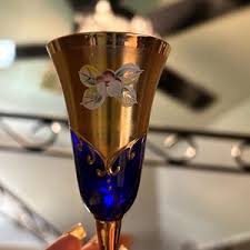 Murano Italian Glass Vase in 24k Gold - Etsy