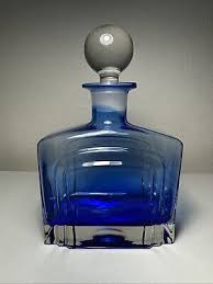 Michelangelo Cristalleria Toscana Cobalt Blue Glass Decanter with Sphere Stopper | eBay