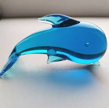 Murano Blue Glass Delphine Figure | eBay