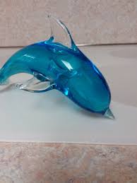 Premium Quality Beautiful Transparent Blue Glass Dolphin ...