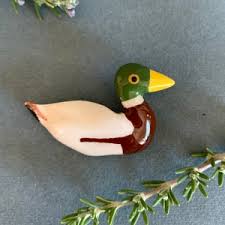 Painted Mallard Duck Pin - Etsy
