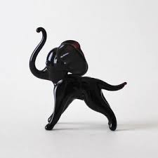 Vintage Murano Elephant Standing Trunk up Black Glass Figurine. 1970's Mini Black Glass Stance Glass Menagerie Animal African Elephant. - Etsy