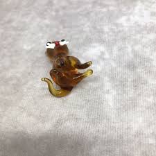 Vintage Miniature Glass Amber Color Kitty Cat Whiskers Eyes 1.5" Tall | eBay