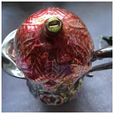 LOVELY Antique Pink MERCURY GLASS Christmas Tree Ornament, Large . For Sale at Ruby Lane