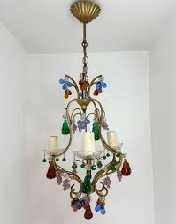 Antique Murano Venetian Glass Chandelier Fruits Pears ...