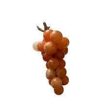 40s Vintage Italian Alabaster Grape Cluster With Real Vine Stem | Chairish