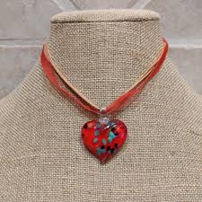 Laila Rowe Fashion Jewelry Statement Necklace Glass Heart Pendant | eBay Australia