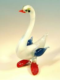 Hand Blown Glass Art Figurine HANDMADE BIRD GOOSE # 3348 | eBay