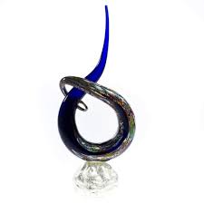 YourMurano Murano Glass Sculpture, Blue with Murrine Details, Modern, Representation of Love, Handmade, Blown Glass, 100% Trademark of Origin Guaranteed, Love Knot: Buy Online at Best Price in UAE - Amazon.ae