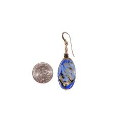 Murano Glass Blue Black Earrings – JKC Murano