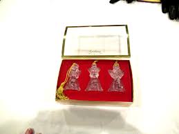 Gorham crystal angels, set of three, Christmas ornaments, in ...