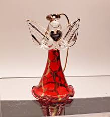 Heart of Gold Gift Angel Glass Ornament Christmas guardian ...