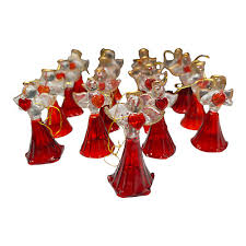 Vintage 2" Handmade Glass Angel Christmas Ornament Gold ...