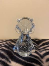 Vintage Clear Glass Owl With Controlled Bubbles. - Etsy