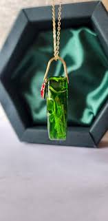 Handmade Ladybug Necklace: Real Straws, Bio Resin, Gold Plated Sterling Silver - Etsy