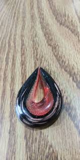 Lot of 3 Blown Glass Mushroom and Teardrop Pendants Jewelry | eBay