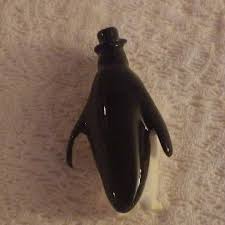 Ceramic Crazed Penguin Figurine Decoration 2" Tall | eBay